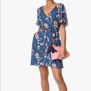 BB Dakota Blue Laselle Wrap Dress - NWT